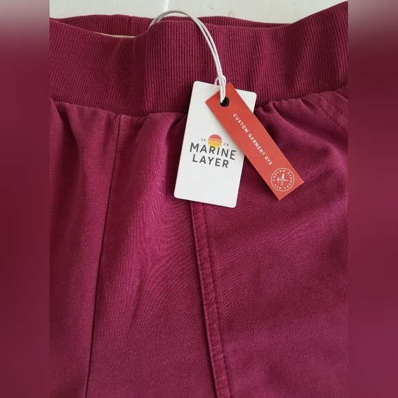 NWT MARINE LAYER Women's Jloggers Sweat Pants Burgundy Size XS - Picture 5 of 9